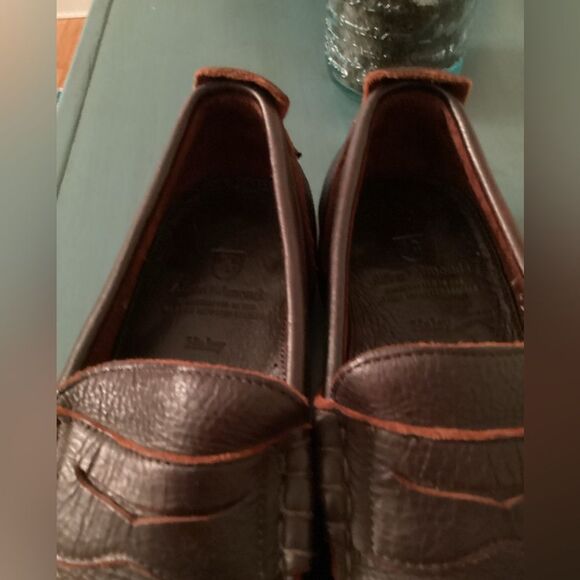 ALLEN EDMUNDS SIZE 8D DARK BROWN CASUAL LEATHER PENNY LOAFERS main image 5